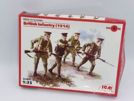 ICM Model 1-35th Kit 35684 - WWI British Infantry (1914) 4 Figures