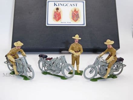 Kingcast Miniatures W(A)C10 U.S.M.C. Harley Davidsons Motorcycle Squad WW1