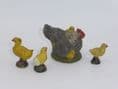 LINEOL - Chicken with Chicks (Vintage 1930's Composite Model)