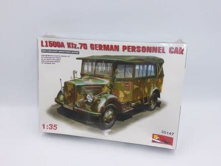 MiniArt 1/35th Plastic Kit No 35147 - WWII L1500A Kfz.70 German Personnel Car