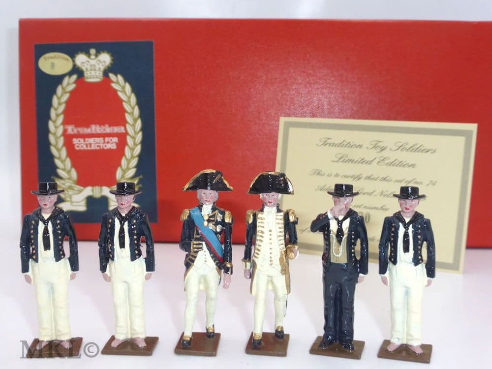 Verlinden 54mm 1/32 Horatio Lord Nelson & Royal Marines Officer – 2 Resin Figures