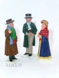 Trophy Miniatures - 3 Figures from XM15 - The Christmas Garland Seller Set