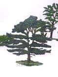 Vintage Lead Britains & Other Makers Metal Trees & Bushes