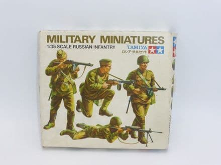 Vintage Tamiya Plastic 1:35 Kit No. M122 - Russian Infantry
