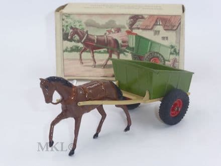 W Britain - 126F Rubber Tyred Farm Cart with Horse