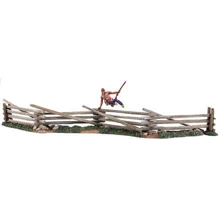 WB16017 "The Raid No.1" Eastern Woodland Indian Hurdling Wooden Fence - 2 Piece Set