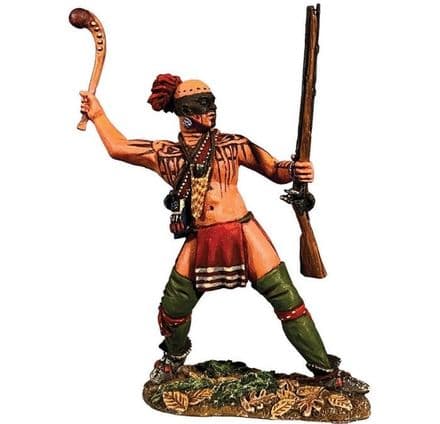 WB16087 Native Warrior Attacking with Warclub