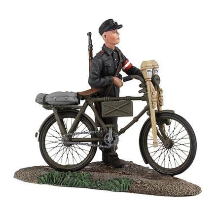 WB25036 German Hitler Youth Pushing Bicycle