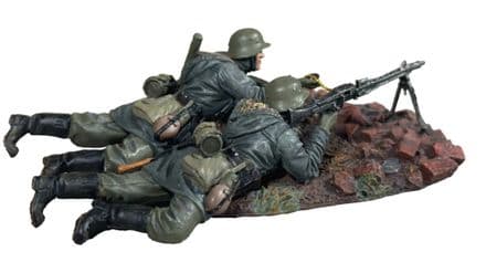 WB25055 - "Hitler's Buzz Saw" Waffen SS MG42 Team Firing Prone 1942-45