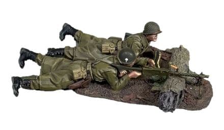 WB25240 - "Suppressing Fire" 101st Airborne Machine Gun Team Firing .30Cal M1919