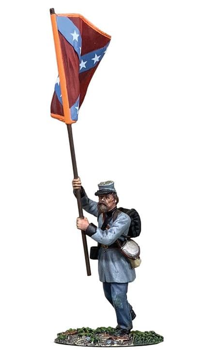 WB31397 Conf. Flagbearer, 1st Texas, First Pattern Wool Bunting Flag,Texas Brigade 