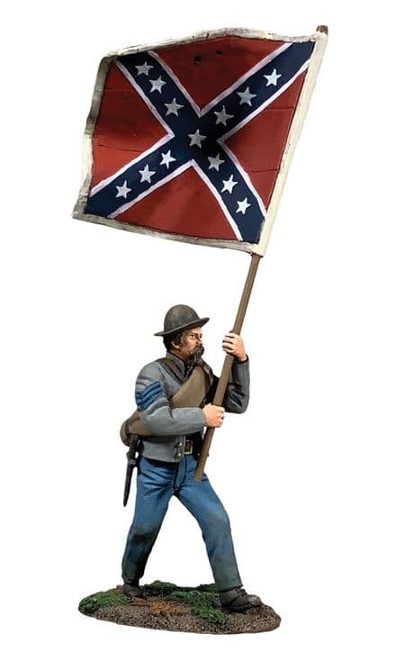 WB31398 - Conf. Flagbearer, 1st Texas, 3rd Issue Wool Bunting Flag,Texas Brigade 