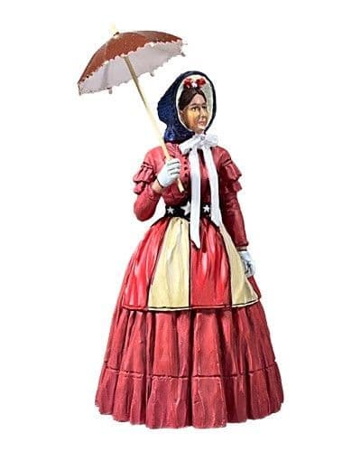 WB35035 - "Miss Patty Dunbar" Woman with Patriotic Apron and Parasol, 1861-65