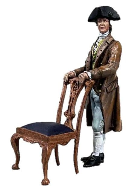 WB35056 - "A Gentleman Listens", Gentleman Standing with Chair, 1770-85