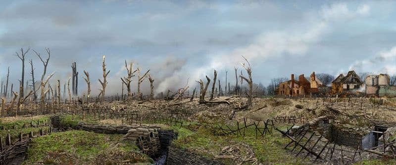 WB51051 - WWI Warscape 2 Scenic Backdrop 31