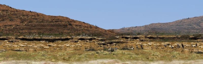 WB51100 - Rorke’s Drift Panoramic View Behind the Mission Station Back Drop 60