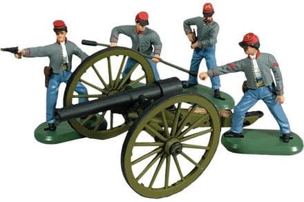 WB52110 (Super Deetail Plastic) 10pd Parrott Cannon with 4 Confederate Crew