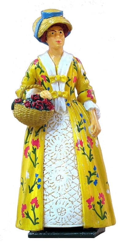 WB60000 Petticoats Lady in Day Dress 1755-1765