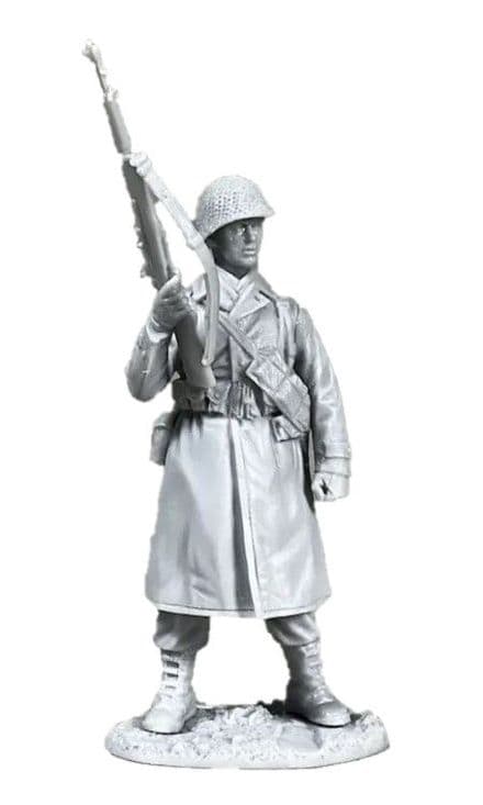 WB70039 - U.S. Infantry in Raincoat Standing with M1 on Hip, 1943-45, Resin Kit
