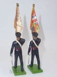 William Britain 2 Cheshire Regiment Flag Bearers