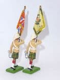 William Britain 2 Seaforth Highlanders Flag Bearers