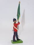 William Britain Green Howard Standard Bearer (small paint chip)