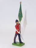 William Britain Green Howard Standard Bearer (small paint chip)