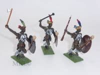Little Legion Military Models - 3 Running Zulu Warriors