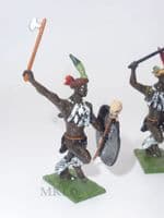 Little Legion Military Models - 3 Running Zulu Warriors