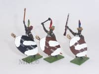 Little Legion Military Models - 3 Running Zulu Warriors