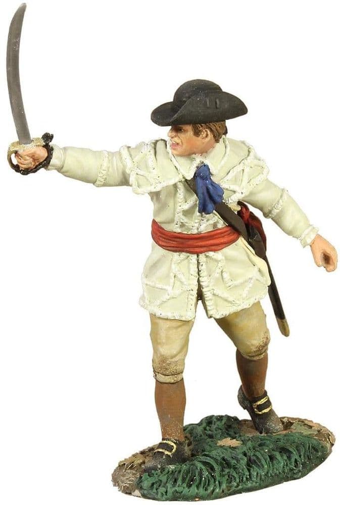 WB16004 - Colonial Militia Officer Pointing with Sword