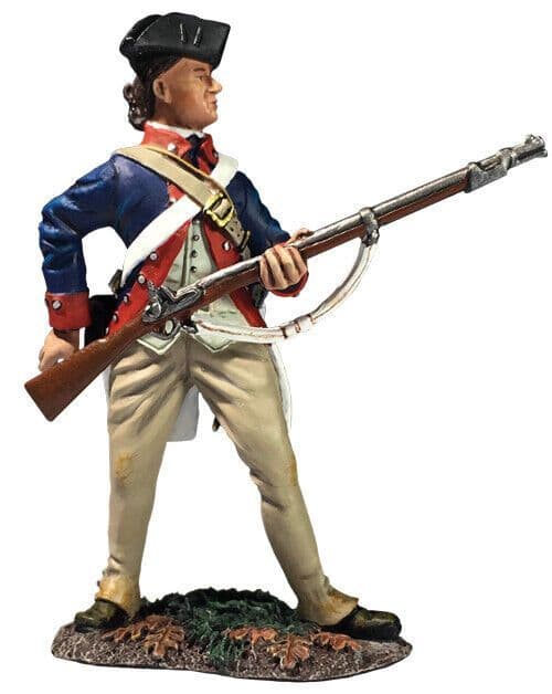 WB16060 - Continental Line 1st American Regiment Standing Reaching for Cartridge 1777-87