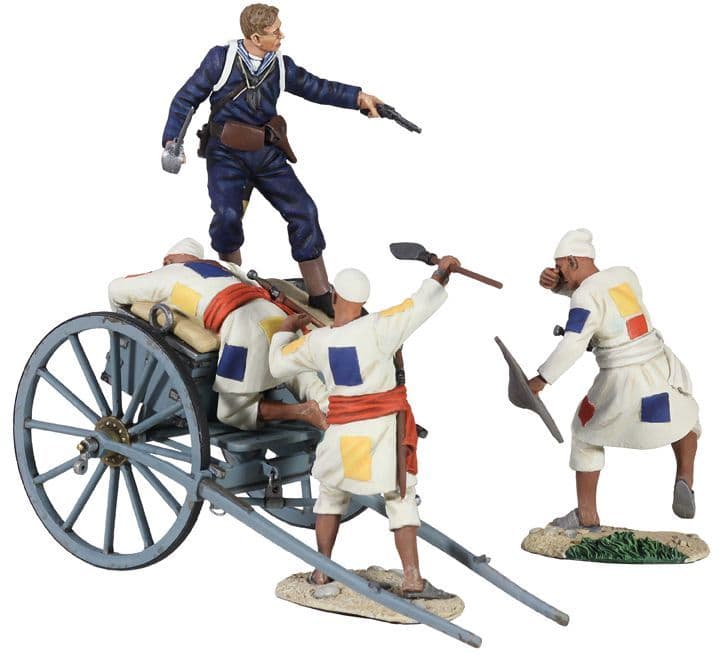 WB27055 - "A Near Run Thing" - British Naval Brigade Gatling Gun Limber Set LTD Ed.