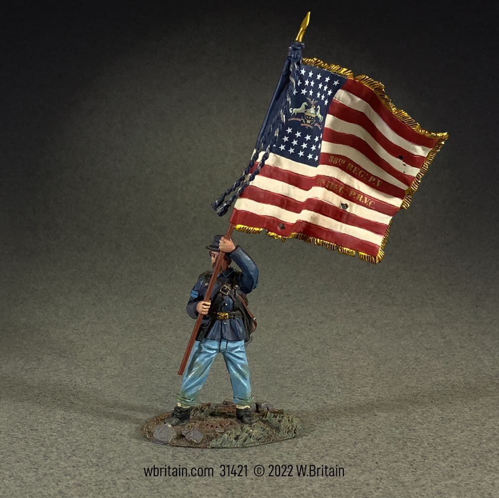 WB31421 - Union 83rd Pennsylvania Reserve Flagbearer with State Colours