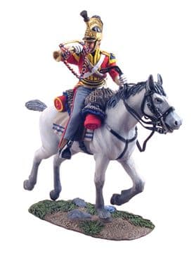 WB36057 British 1st Royal Dragoon Bugler Charging