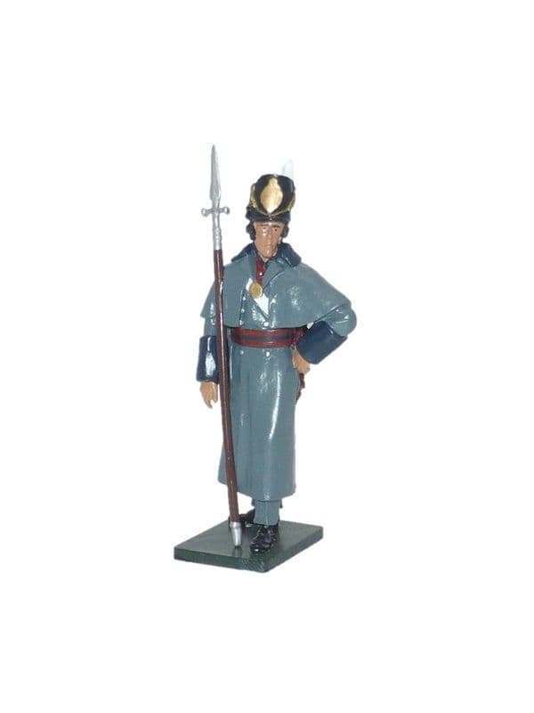 WB44011 NCO Battalion Company in Overcoat 1815