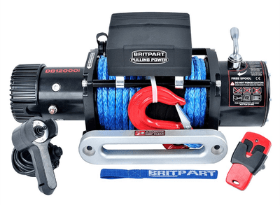 12,000lbs 12V Pulling Power Winch - Dyneema Rope