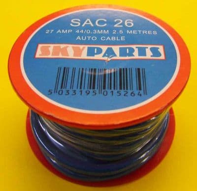 27 Amp 2.5 Metre Single Core Cable - Blue