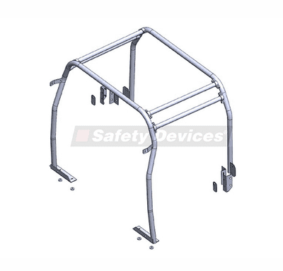 4-Point Bolt-In Internal Rear 'Half' Roll Cage - 2007 >
