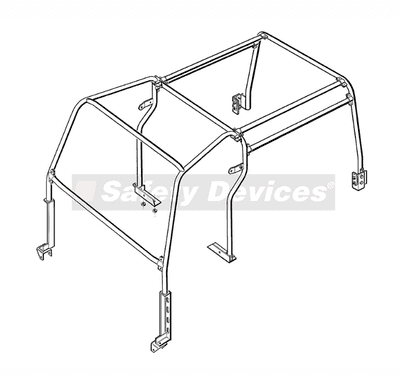 8-Point Multi-Point Internal 'Half' Roll Cage