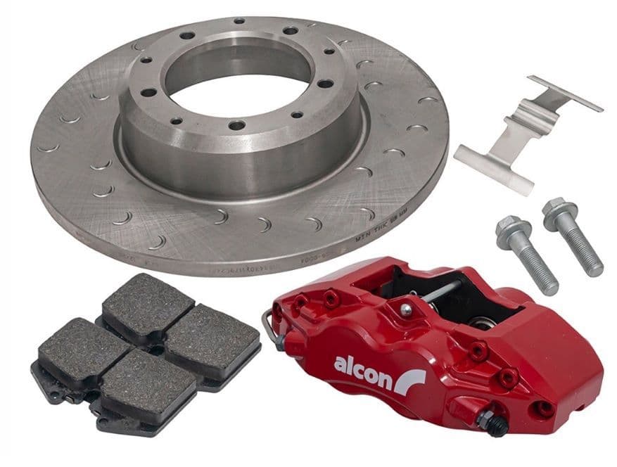 Alcon Defender Rear Brake Kit Red Calipers 4 Pistons