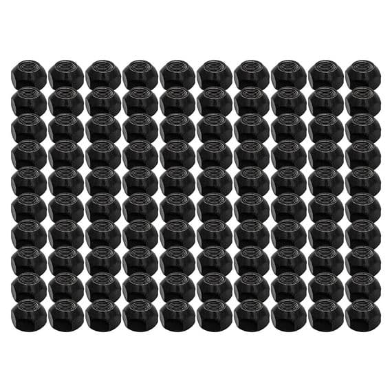 Black Bulk Wheel Nuts OEM x100