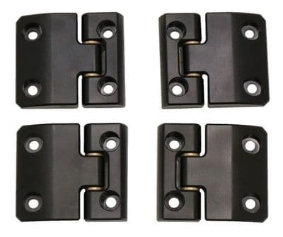 Black Defender 110 Billet Aluminium (Front/Second Row) Door Hinges