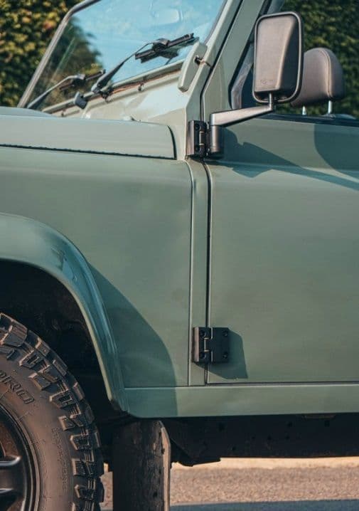 Black Defender 110 Billet Aluminium & x28;Front/Second Row& x29; Door