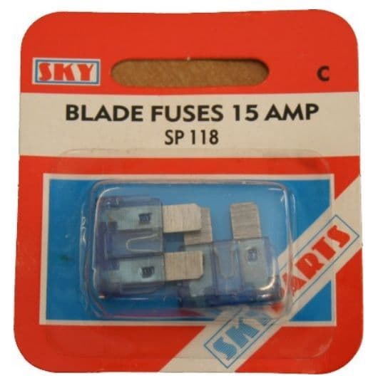 Blade Fuse - 15 Amp - Pack of 2