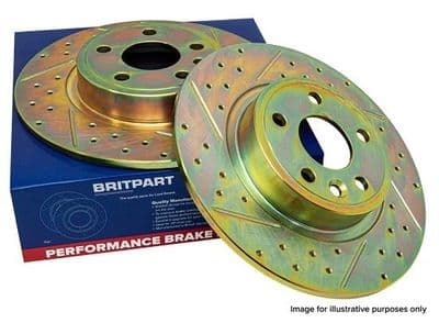 Britpart Rear/Solid Performance Brake Discs Pair