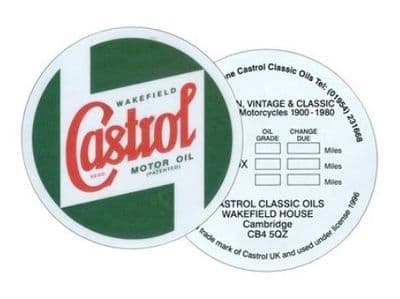 Castrol Window Service Sticker