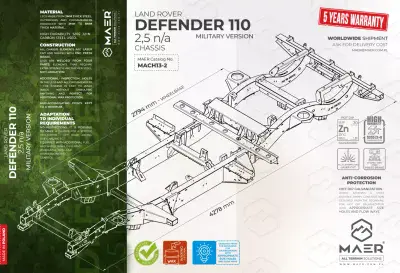 DEFENDER 110 2,5 n/a chassis - MILITARY