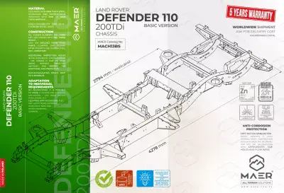 DEFENDER 110 200TDi chassis - BASIC