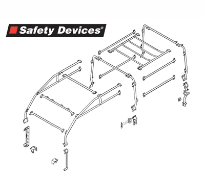 Defender 110 6-Point Full External Roll Cage